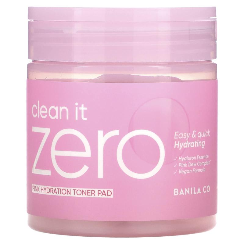 Banila Co, Clean it Zero، وسادة تونر للترطيب الوردي، 70 ضمادة، 7.94 أونصة سائلة (235 مل)