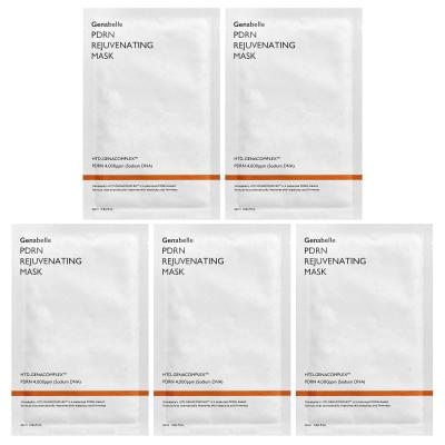 Genabelle, قناع التجميل المجدد PDRN، 5 ورقات، 0.84 أونصة سائلة (25 مل) لكل واحدة