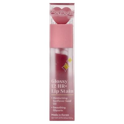 The Creme Shop, Glossy 12 HR + Lip Stain، النبيذ والعشاء، 0.194 أونصة (5.5 جم)