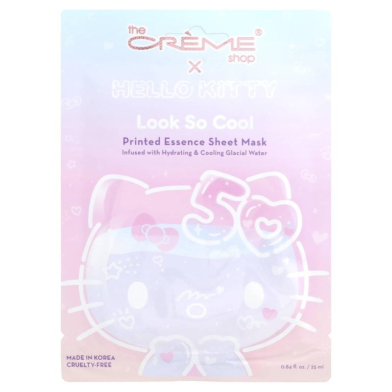 The Creme Shop, Hello Kitty®، قناع ورقي مطبوع من Essence Beauty، يبدو رائعًا، ورقة واحدة، 0.84 أونصة سائلة (25 مل)