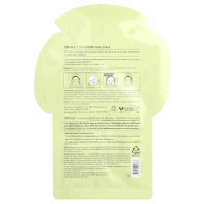 TonyMoly, أنا الأفوكادو، ورقة قناع الجمال المغذي، ورقة واحدة، 0.74 أونصة (21 جم)