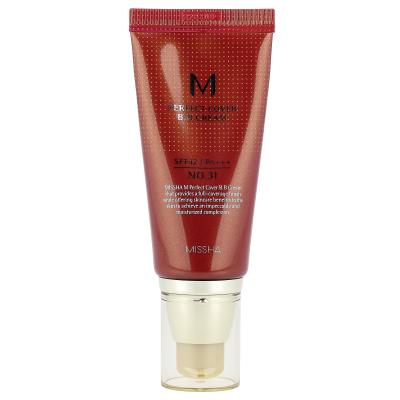 Missha, كريم M Perfect Cover B.B، عامل حماية من الشمس SPF 42 PA+++، رقم 31 بيج ذهبي، 1.69 أونصة سائلة (50 مل)