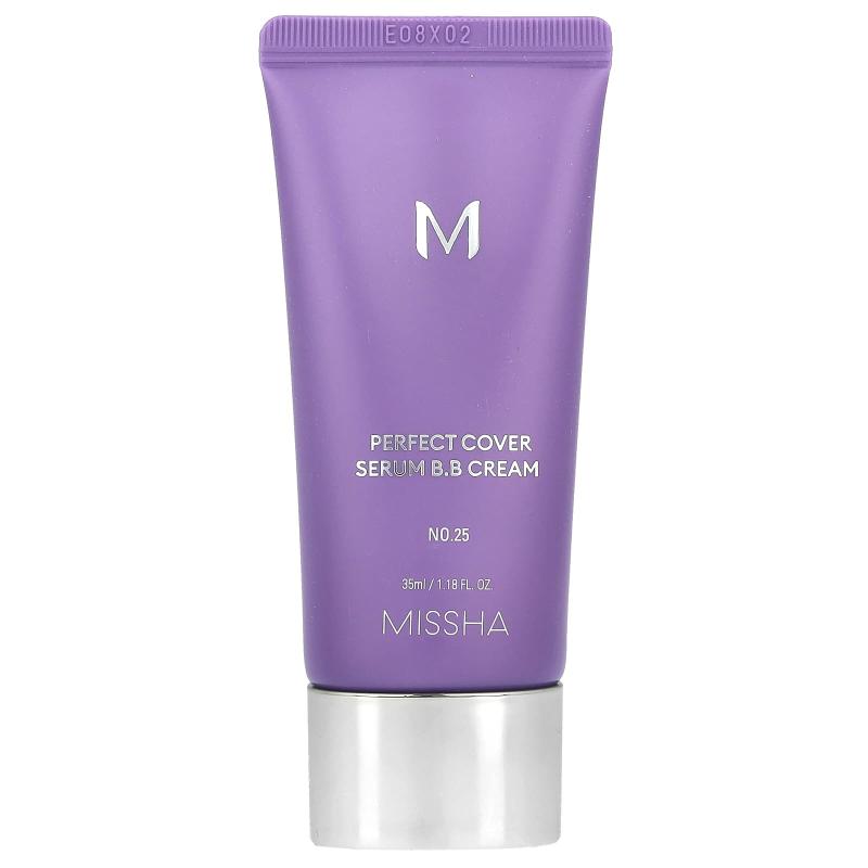Missha, مصل التغطية المثالية B.B Cream، رقم 25 بيج دافئ، 1.18 أونصة سائلة (35 مل)