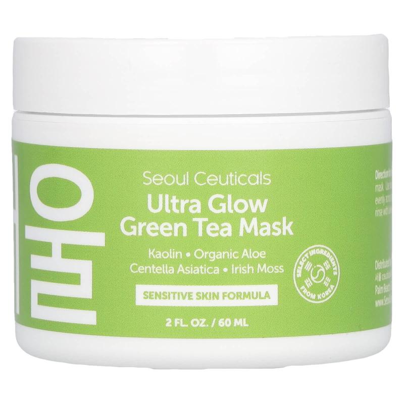 SoulCeuticals, قناع التجميل بالشاي الأخضر فائق التوهج، 2 أونصة سائلة (60 مل)