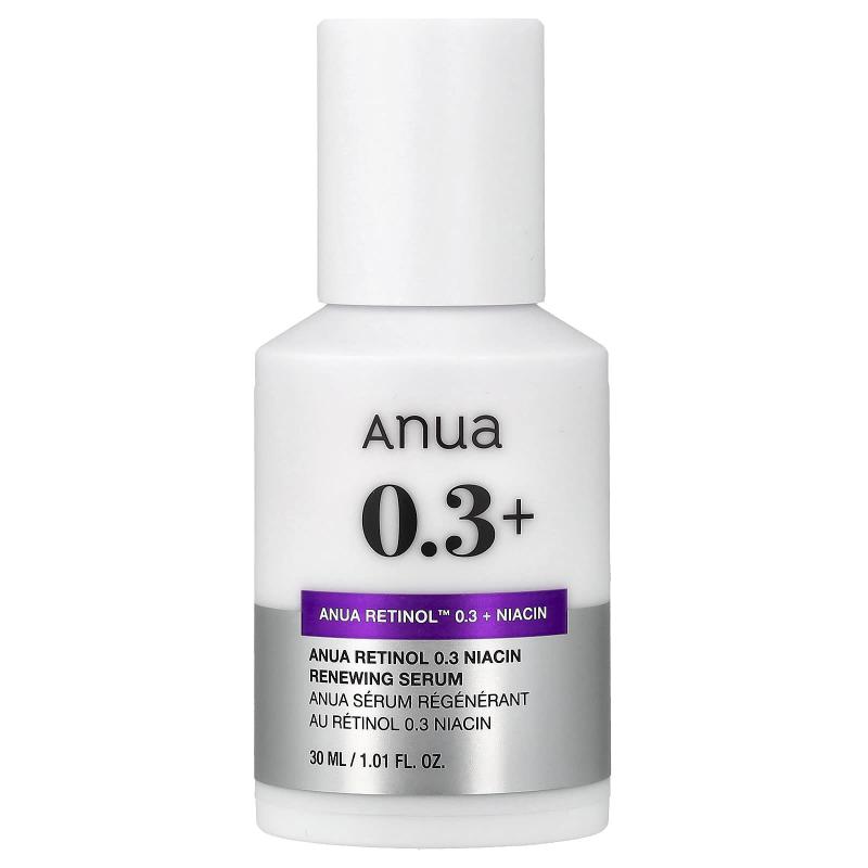 Anua, Retinol™ 0.3% + مصل النياسين المجدد، 1.01 أونصة سائلة (30 مل)