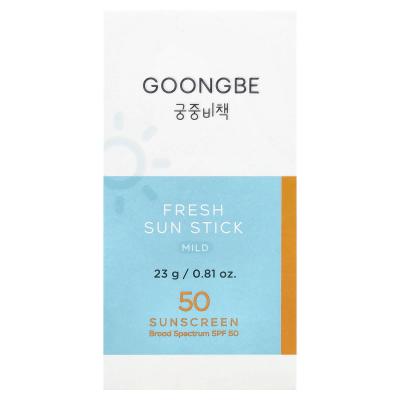 Goongbe, Fresh Sun Stick واقي الشمس، خفيف، عامل حماية من الشمس 50، 0.81 أونصة (23 جم)