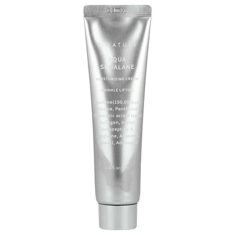 S.NATURE, كريم مرطب أكوا سكوالان، 2.02 أونصة سائلة (60 مل)