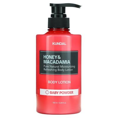 Kundal, العسل والمكاديميا، لوشن للجسم، بودرة أطفال، 16.9 أونصة سائلة (500 مل)