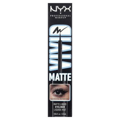 NYX Professional Makeup، محدد عيون سائل Vivid Matte، 01 أسود، 0.06 أونصة سائلة (2 مل)