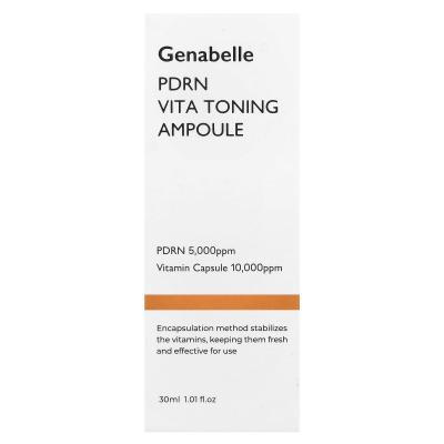 Genabelle, أمبولة توحيد لون البشرة PDRN Vita، 1.01 أونصة سائلة (30 مل)