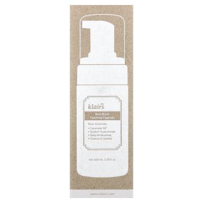 Dear, Klairs, منظف رغوي غني بالرطوبة، 3.38 أونصة سائلة (100 مل)