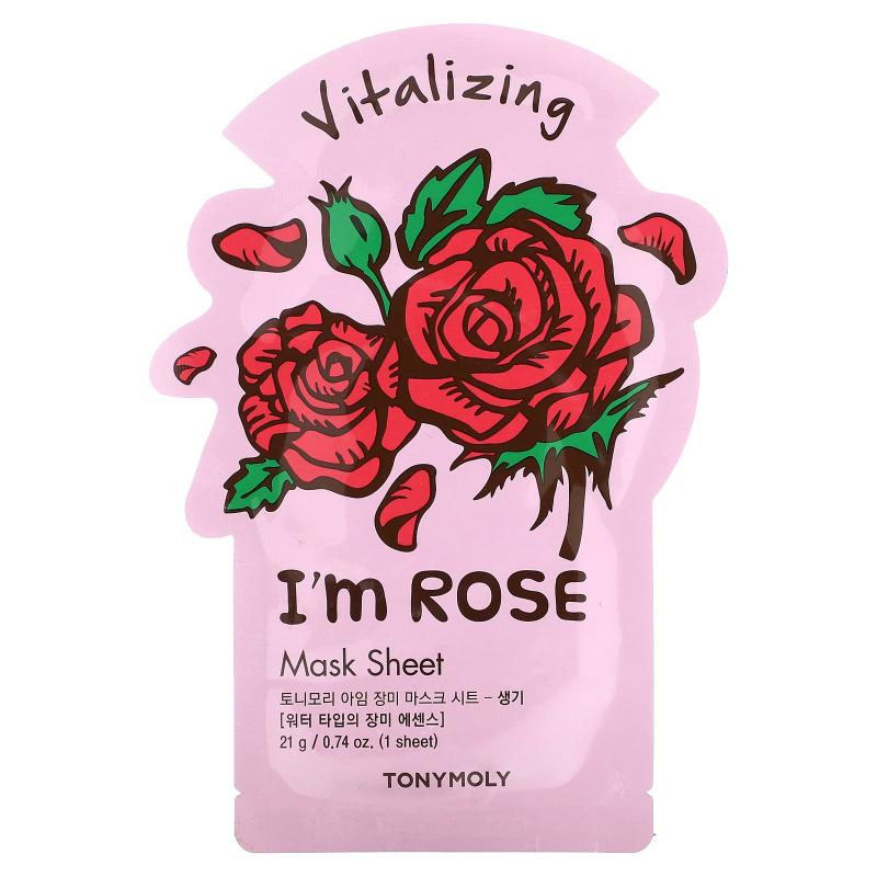 TonyMoly, I'm Rose، ورقة قناع الجمال المنشط، ورقة واحدة، 0.74 أونصة (21 جم)