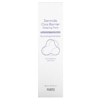 Purito, Dermide Cica Barrier، حزمة النوم، 2.70 أونصة سائلة (80 مل)