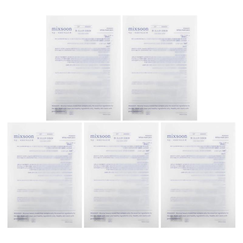 Mixsoon, مجموعة أقنعة Bifida Beauty، 5 أقنعة، 0.17 أونصة (5 جم) لكل واحدة