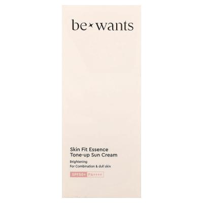 Bewants, كريم الشمس Skin Fit Essence Tone-Up، للبشرة المختلطة والباهتة، عامل حماية من الشمس 50+ PA++++، 1.69 أونصة سائلة (50 مل)
