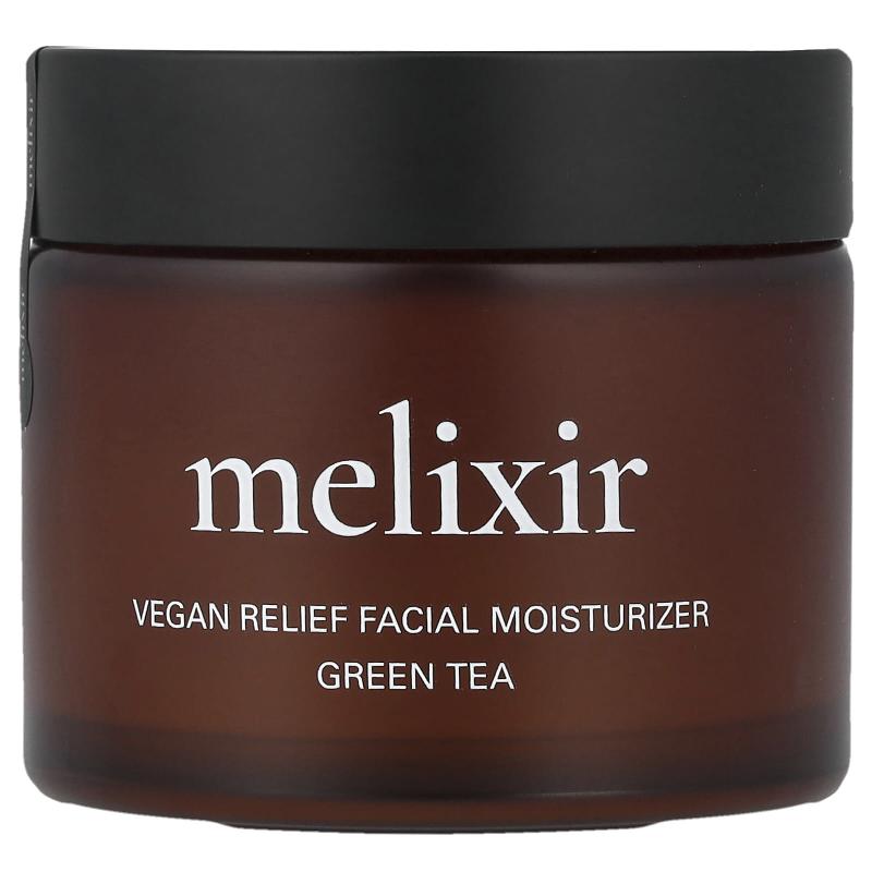 Melixir, Vegan Relief Facial Moisturizer + Green Tea, 2.7 fl oz (80 ml)