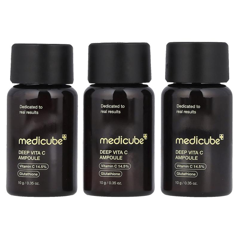 Medicube, Deep Vita C Ampoule, 3 Bottles, 0.35 oz (10 g) Each