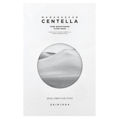 SKIN1004, Madagascar Centella، قناع الجمال لتفتيح لون البشرة، 5 ورقات، 0.84 أونصة سائلة (25 مل) لكل واحدة