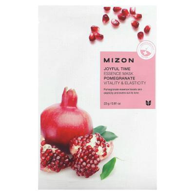 Mizon, Joyful Time Essence Beauty Mask، الرمان، ورقة واحدة، 0.81 أونصة (23 جم)