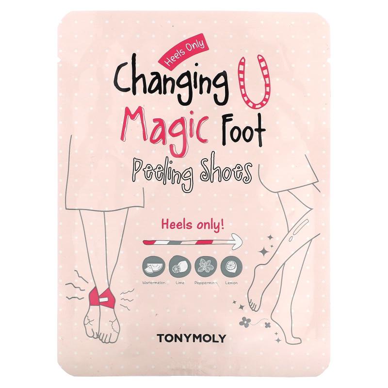 TonyMoly, Changing U Magic Foot Peeling Shoes، زوج واحد، 0.63 أونصة (18 جم)