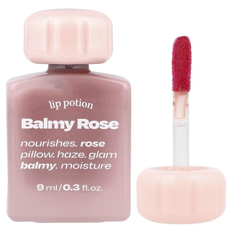 Alternativestereo, Lip Potion Balmy Rose، رقم 0 Nudy المشمش، 0.3 أونصة سائلة (9 مل)
