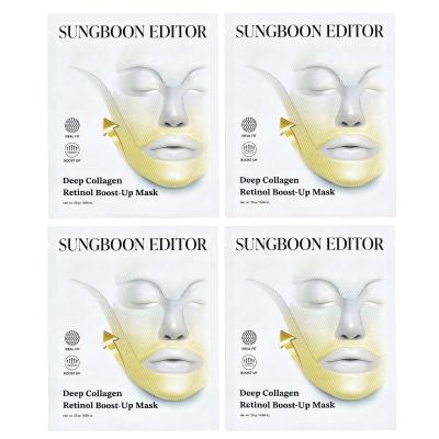 Sungboon Editor, قناع الجمال المعزز بالريتينول والكولاجين العميق، 4 ورقات، 0.88 أونصة (25 جم) لكل واحدة