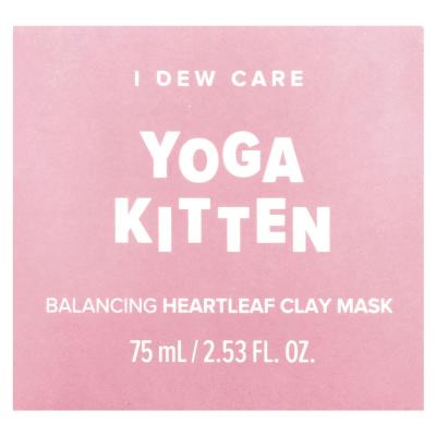 I Dew Care, Yoga Kitten، قناع الجمال المتوازن لطين أوراق القلب، 2.53 أونصة سائلة (75 مل)