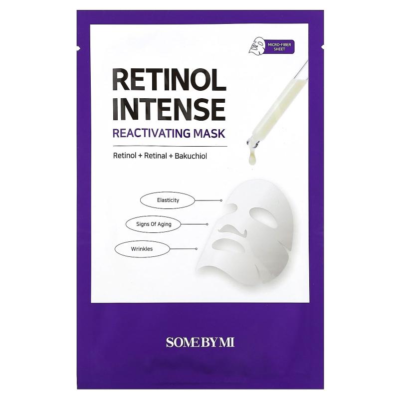 SOME BY MI, Retinol Intense، قناع الجمال المنشط، قناع ورقي واحد، 0.77 أونصة (22 جم)