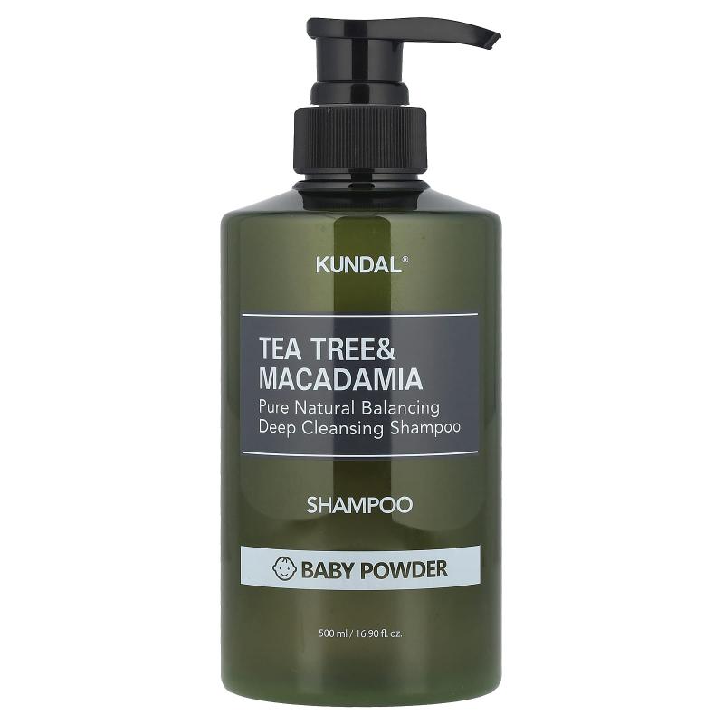 Kundal, Tea Tree & Macadamia Shampoo, Baby Powder, 16.9 fl oz (500 ml)