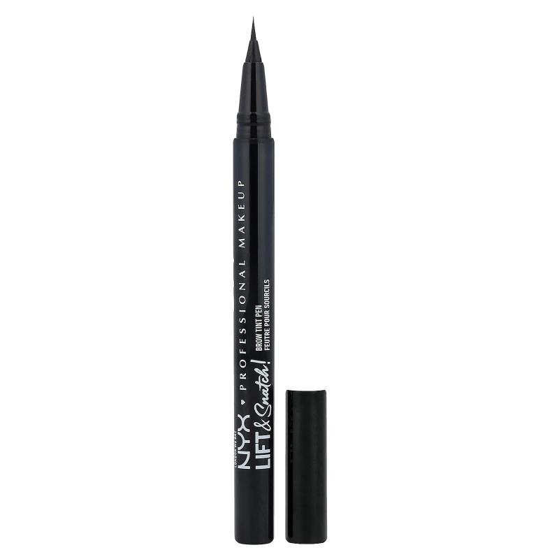 NYX Professional Makeup, Lift & Snatch! Brow Tint Pen, 10 Black, 0.03 fl oz (1 ml)