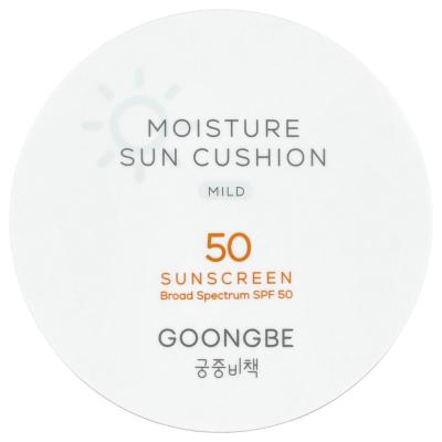 Goongbe, Moisture Sun Cushion واقي الشمس، خفيف، عامل حماية من الشمس 50، 0.49 أونصة (14 جم)