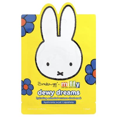 The Creme Shop, Miffy، قناع ورقي للتجميل بخلاصة الرسوم المتحركة المرطبة، Dewy Dreams، ورقة واحدة