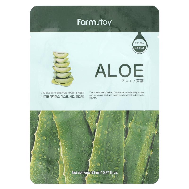 Farmstay, قناع ورقي للتجميل المرئي، بالصبار، ورقة واحدة، 0.77 أونصة سائلة (23 مل)