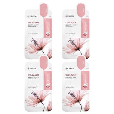 MEDIHEAL, كولاجين، قناع الجمال الأساسي، 4 شرائح، 0.81 أونصة سائلة (24 مل)