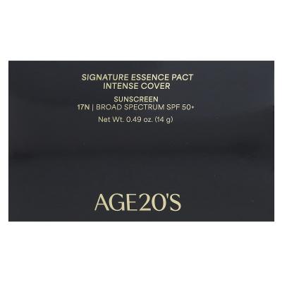 AGE20'S, Signature Essence Pact، تغطية مكثفة، عامل حماية من الشمس 50+، 17N، 0.49 أونصة (14 جم)