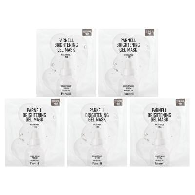 Parnell, قناع التجميل الجل لتفتيح الأرز بالنياسيناميد، 5 ورقات، 1.23 أونصة (35 جم) لكل واحدة