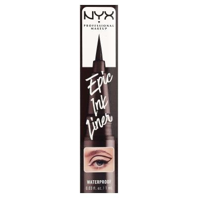 NYX Professional Makeup, قلم تحديد العيون بالحبر الملحمي المقاوم للماء، 04 شوكولاتة الحليب، 0.03 أونصة سائلة (1 مل)