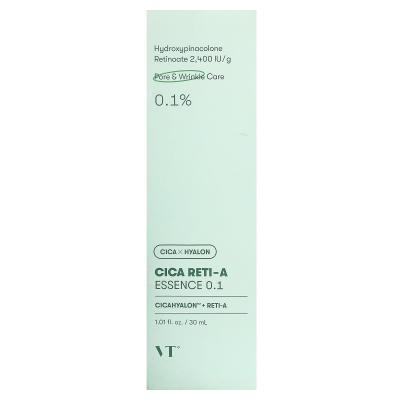 VT Cosmetics, Cica Reti-A Essence 0.1، 1.01 أونصة سائلة (30 مل)
