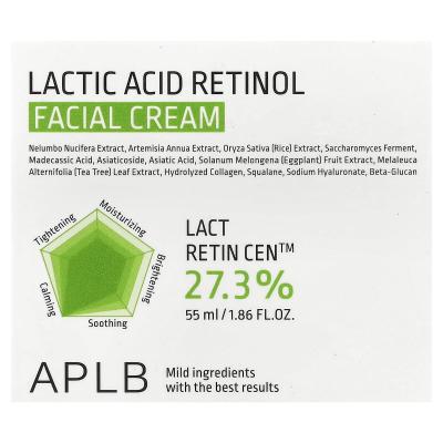 APLB, كريم الوجه ريتينول حمض اللاكتيك، 1.86 أونصة سائلة (55 مل)