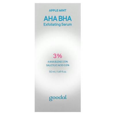 Goodal, مصل التقشير AHA BHA 3%، التفاح والنعناع، ​​1.69 أونصة سائلة (50 مل)