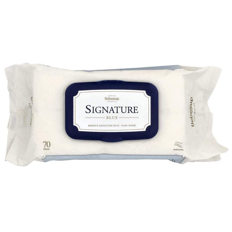 بيبيسوب، مناديل مبللة للأطفال، أزرق مميز، 70 منديل
