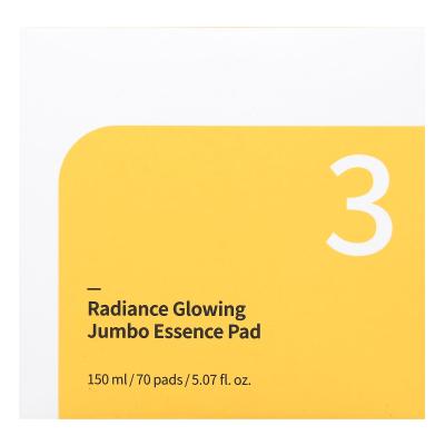 Numbuzin, No.3 Radiance Glowing Jumbo Essence Pad، 70 وسادة، 5.07 أونصة سائلة (150 مل)