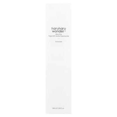 Haruharu, Wonder®، جل التنظيف اللطيف Black Rice Triple AHA، بدون رائحة، 3.38 أونصة سائلة (100 مل)