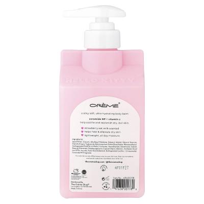 The Creme Shop, Hello Kitty®، بلسم علاجي مرطب متطور للجسم، حليب الشوفان بالفراولة، 16.9 أونصة سائلة (500 مل)