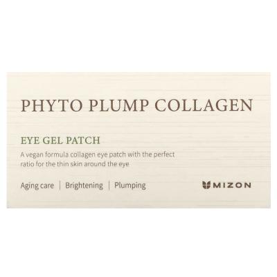 Mizon, Phyto Plump Collagen، لصقات جل للعين، 60 رقعة، 1.4 جم لكل منها