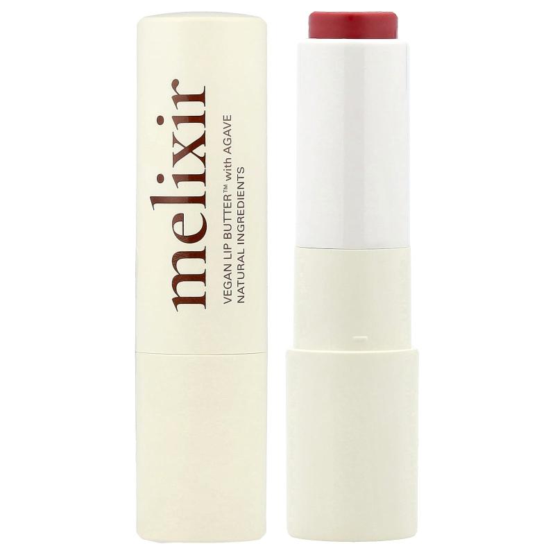 Melixir, زبدة الشفاه النباتية™ مع الصبار، 02 Nude Crumble، 0.13 أونصة (3.9 جم)