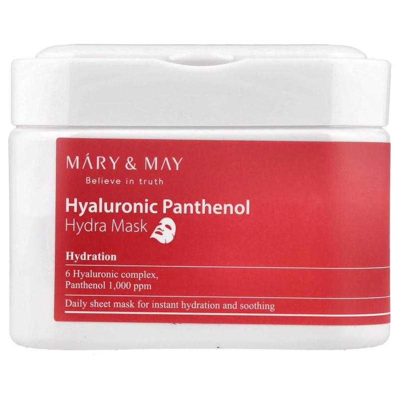 Mary & May, Hyaluronic Panthenol, Hydra Beauty Mask, 30 Sheets, 14.1 oz (400 g)