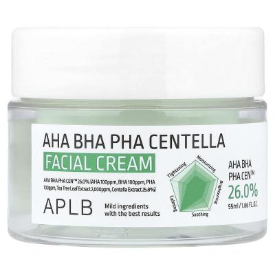 APLB, كريم الوجه AHA BHA PHA Centella، 1.86 أونصة سائلة (55 مل)