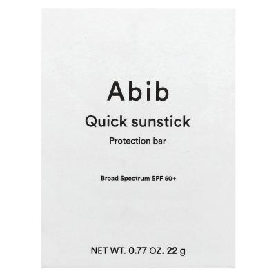 Abib, قالب حماية Quick Sunstick، عامل حماية من الشمس SPF 50+، 0.77 أونصة (22 جم)