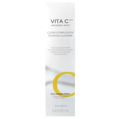 Missha, Vita C Plus Ascorbic Acid، منظف رغوي لبشرة صافية، 4.05 أونصة سائلة (120 مل)